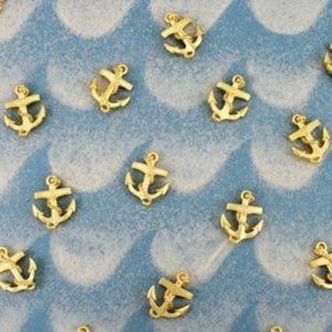 🆕VILMAIN PEWTER - GOLDEN POCKET ANCHOR. Set of 6